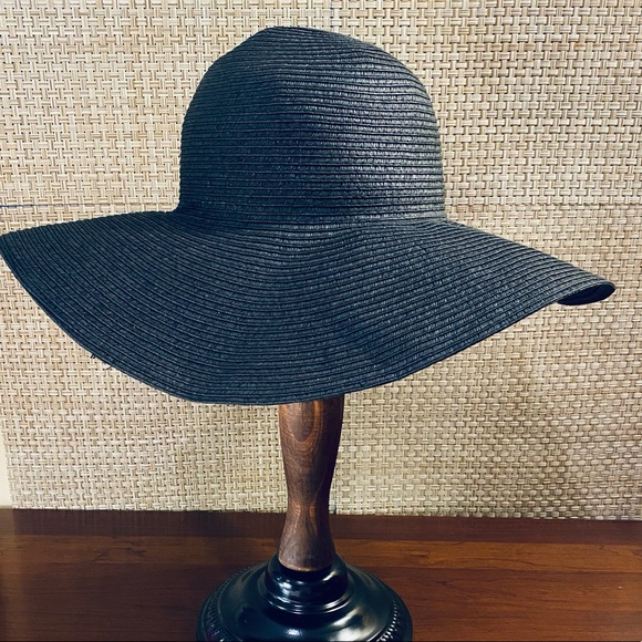 None Accessories - 🌟2xHP🌟NWOT Black Paper Straw Floppy Hat